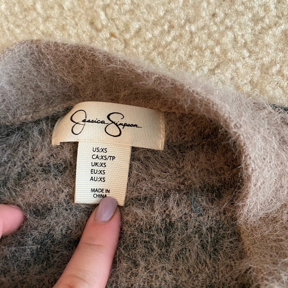 JESSICA SIMPSON LONG ZEBRA CARDIGAN - Picture 2 of 2